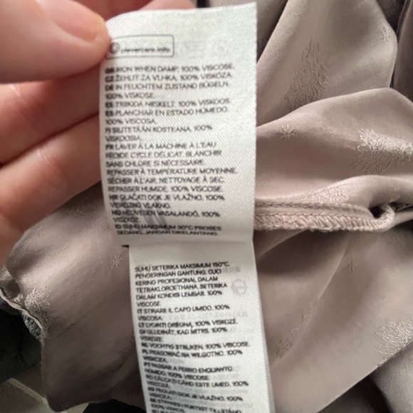 H&M Sandra Mansour Long Sleeve Viscose Jacquard Weave Tunic Dress - Picture 13 of 13